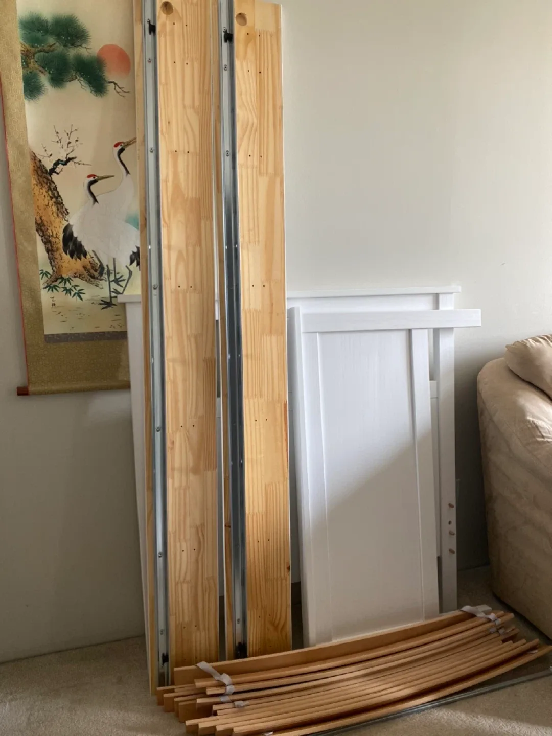 IKEA Hemnes Twin Bed Frame & VADSÖ Mattress image indicator(4)