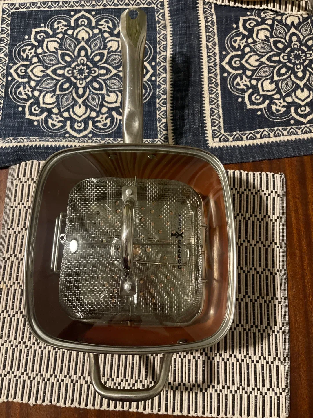 Copper Chef Square Fry Pan with Fry Basket image indicator(3)