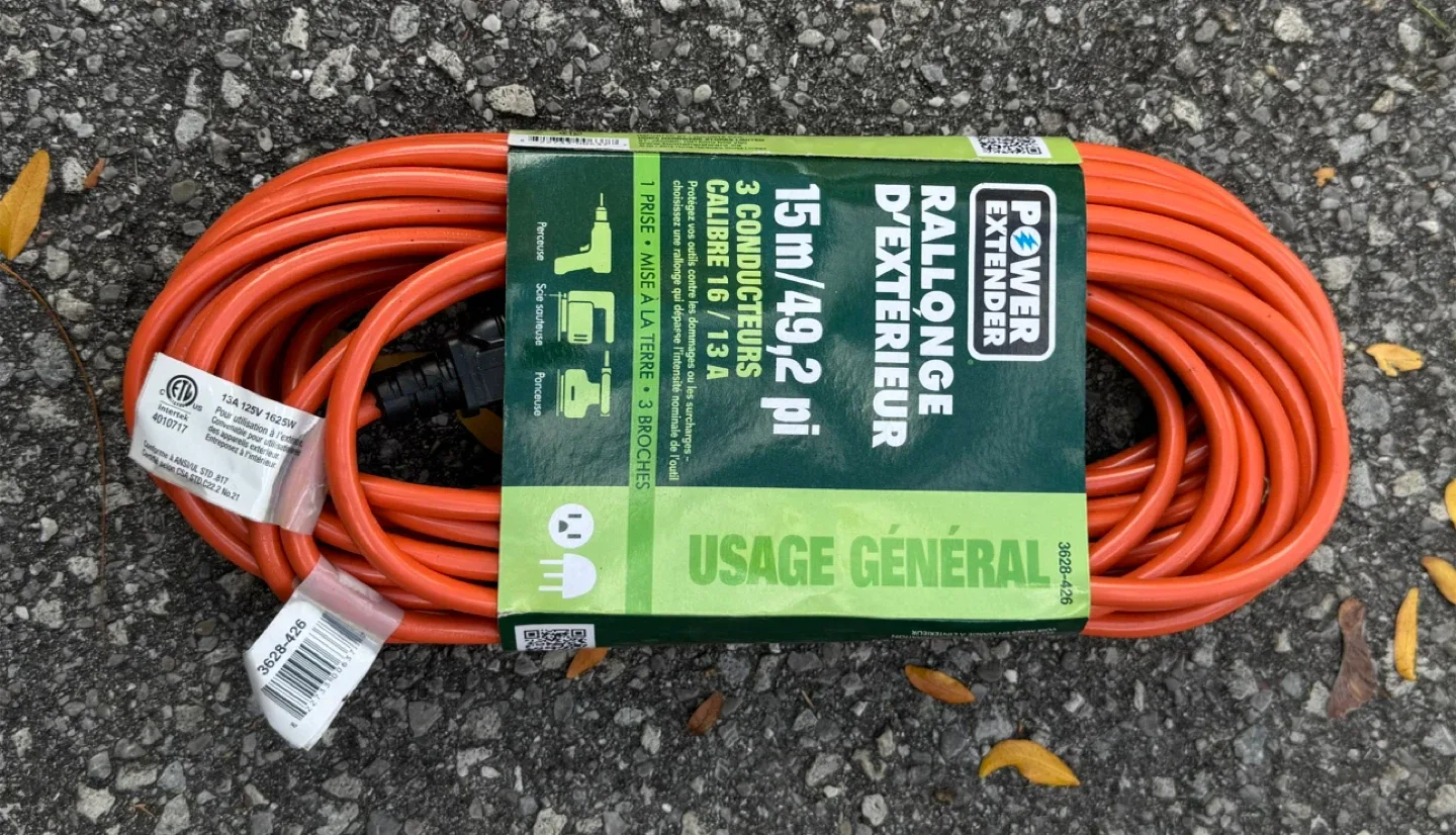 Power Extender 15m/49.2 ft Extension Cord