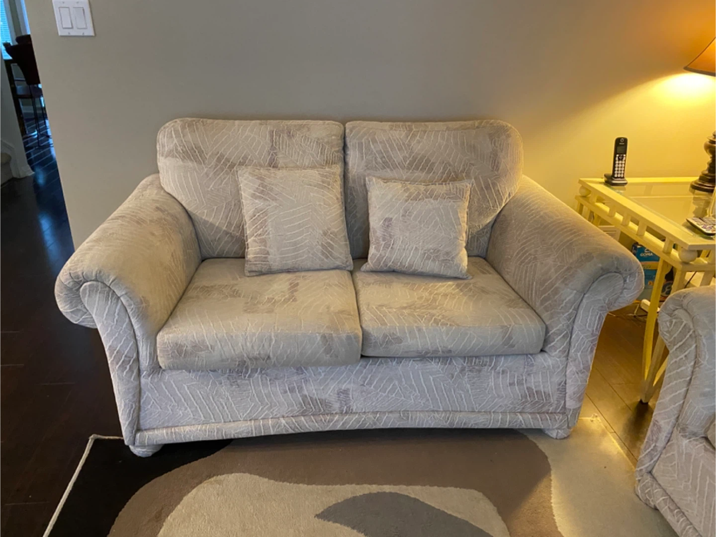 Patterned Sofa and Loveseat Set
