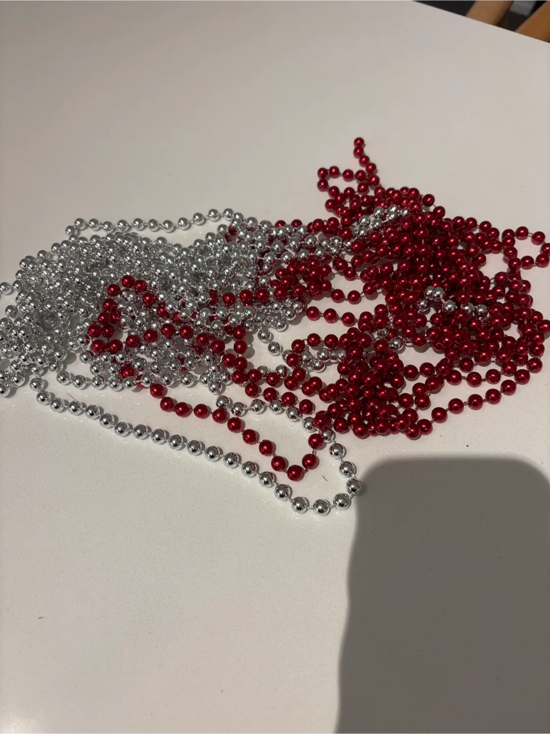 Red & Silver Beads - Christmas Garlands