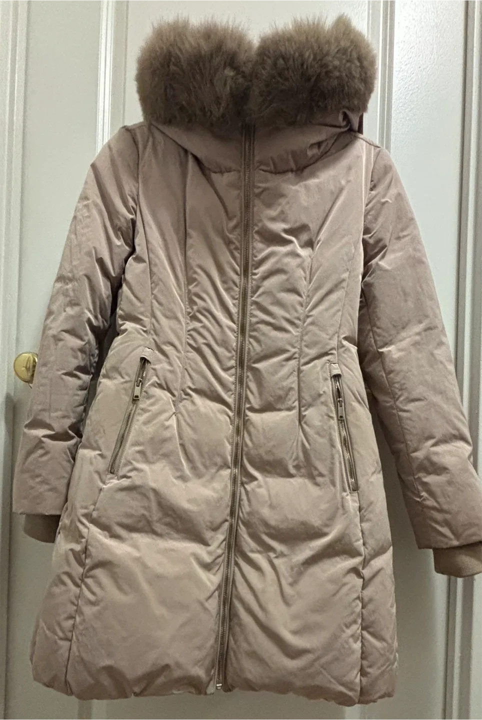 Sisley Padded Down Coat with Fur Hood image indicator(2)