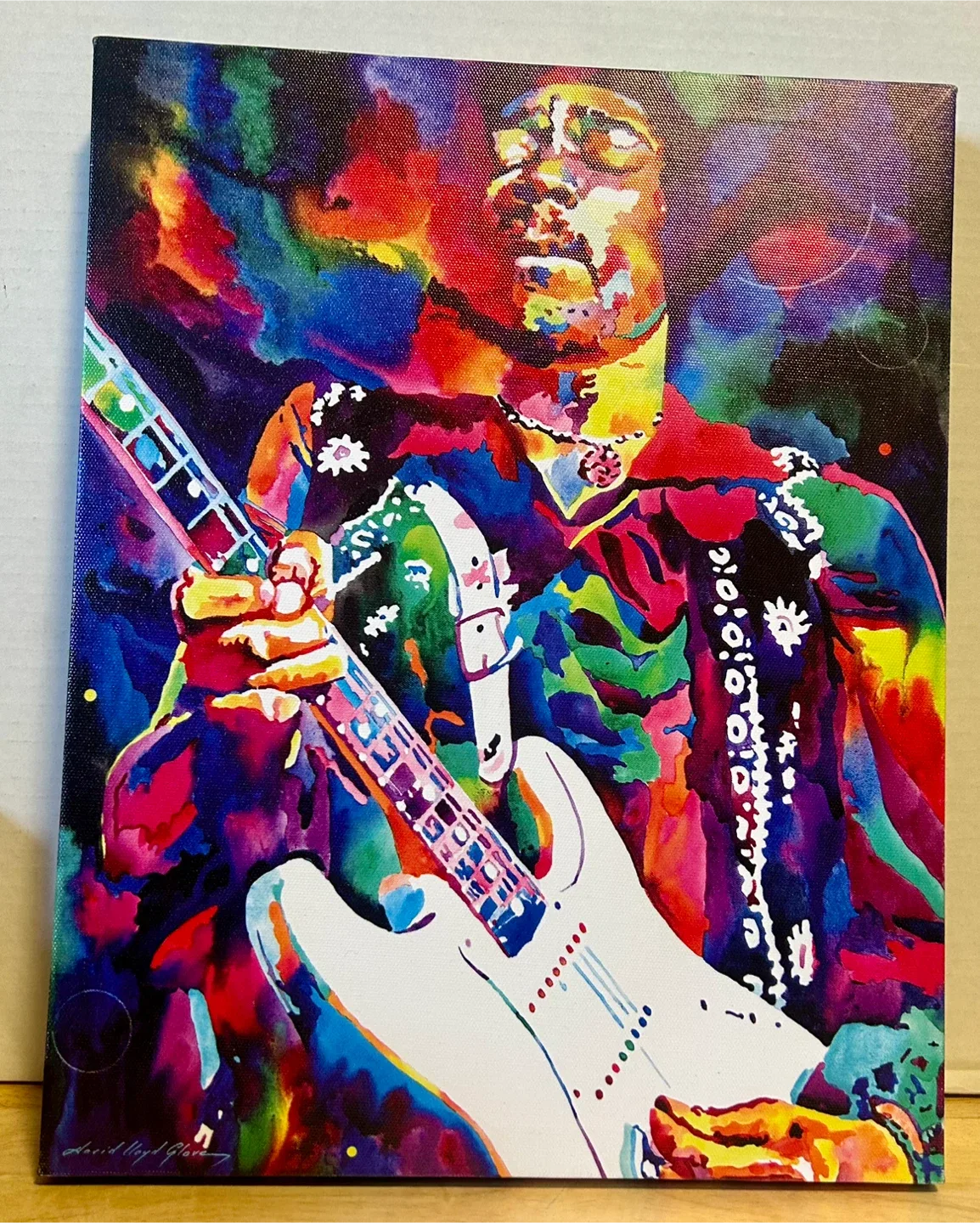 Jimi Hendrix Purple Canvas Print Size 14inch x 11inch