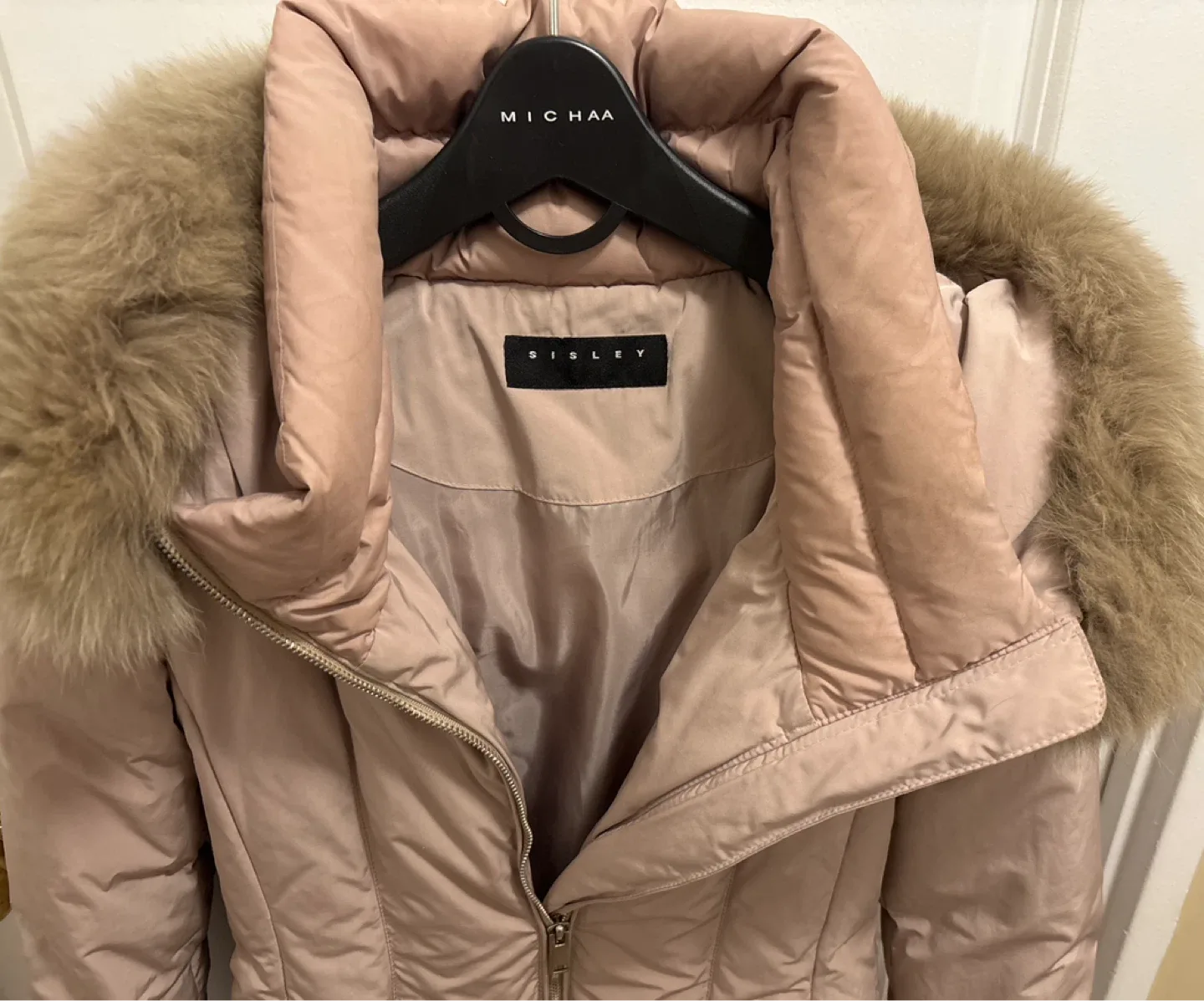 Sisley Padded Down Coat with Fur Hood image indicator(5)