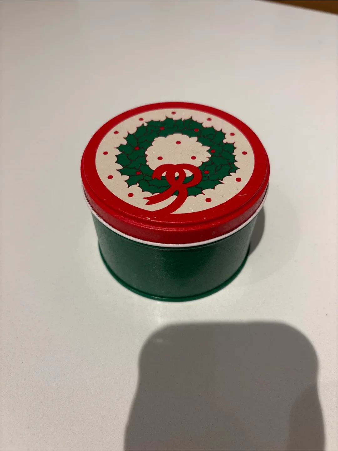 Small Metal Christmas Tin Container