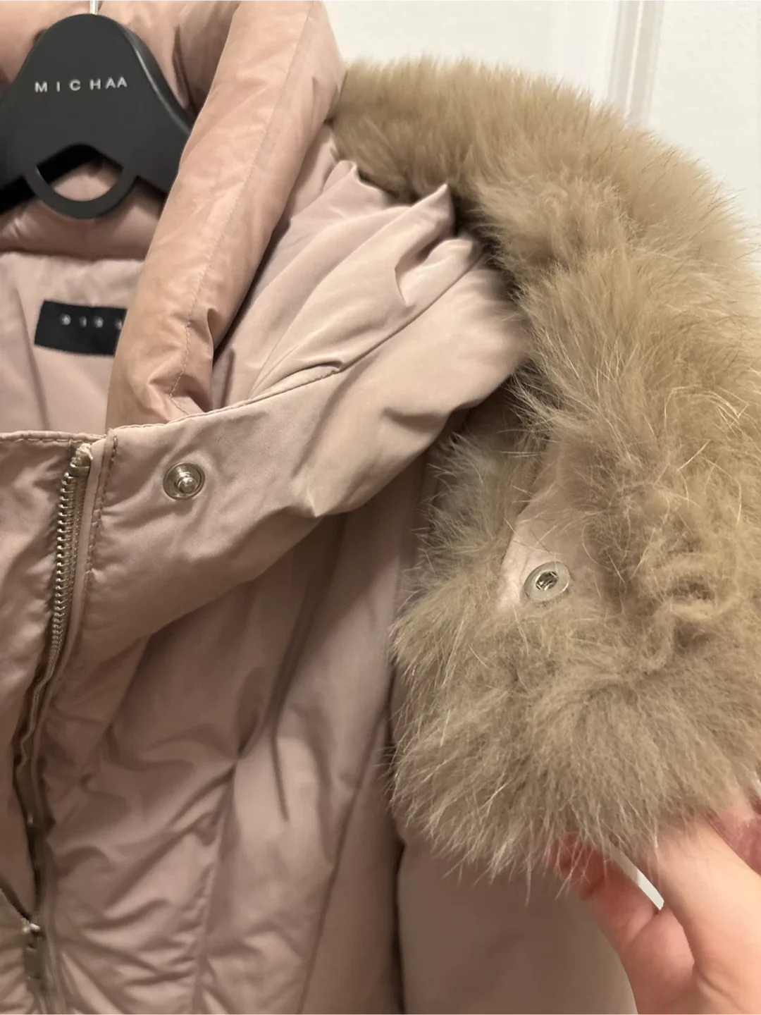 Sisley Padded Down Coat with Fur Hood image indicator(6)