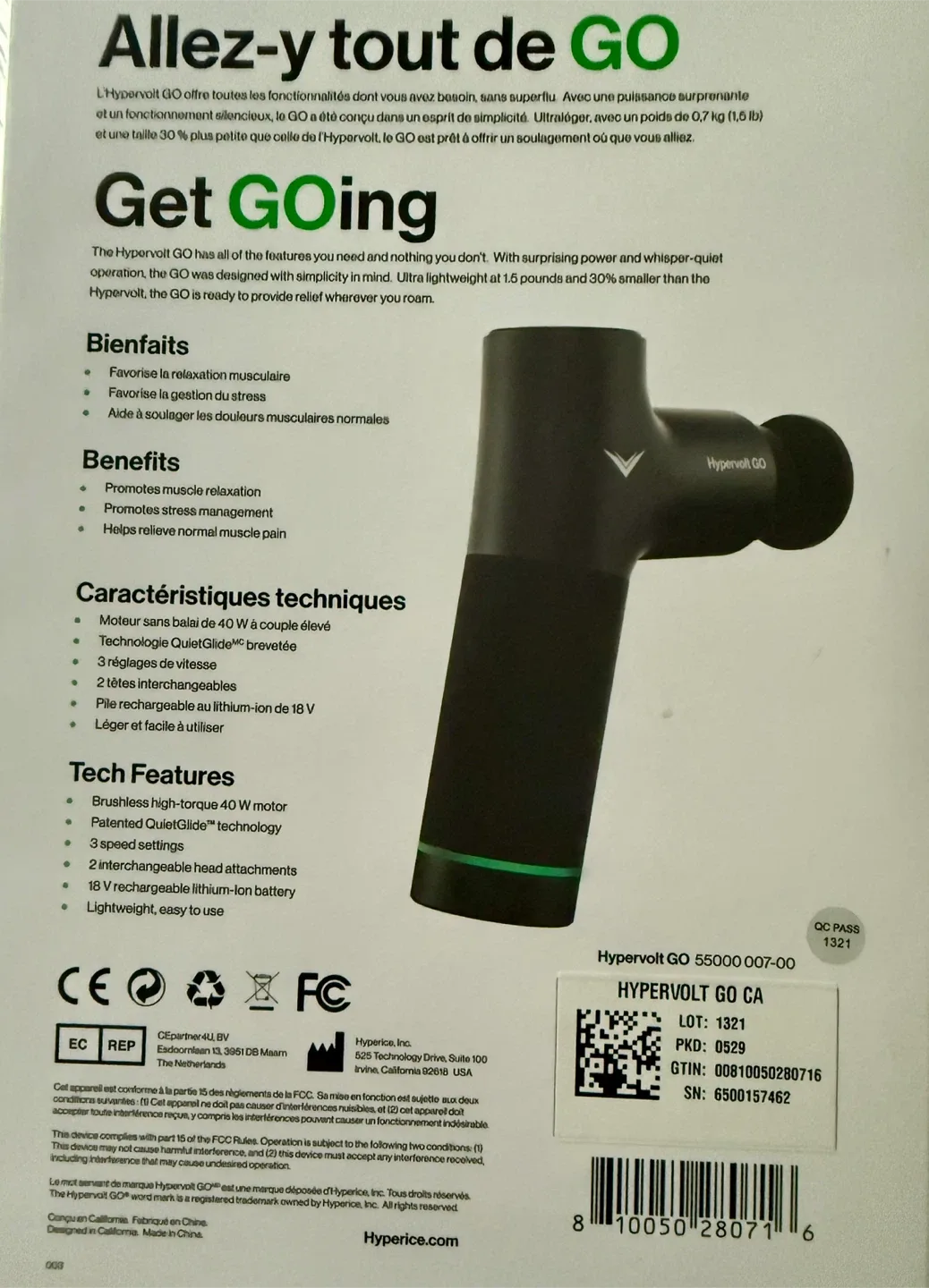 Hyperice Hypervolt GO Handheld Percussion Massager image indicator(3)