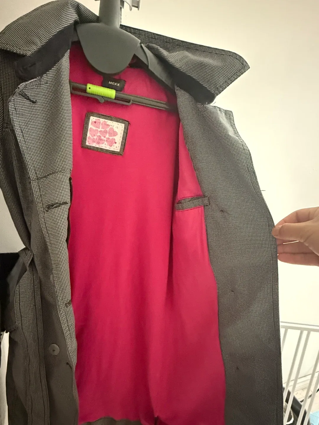 MEXX Grey & White Patterned Coat - Size 11-12 image indicator(4)