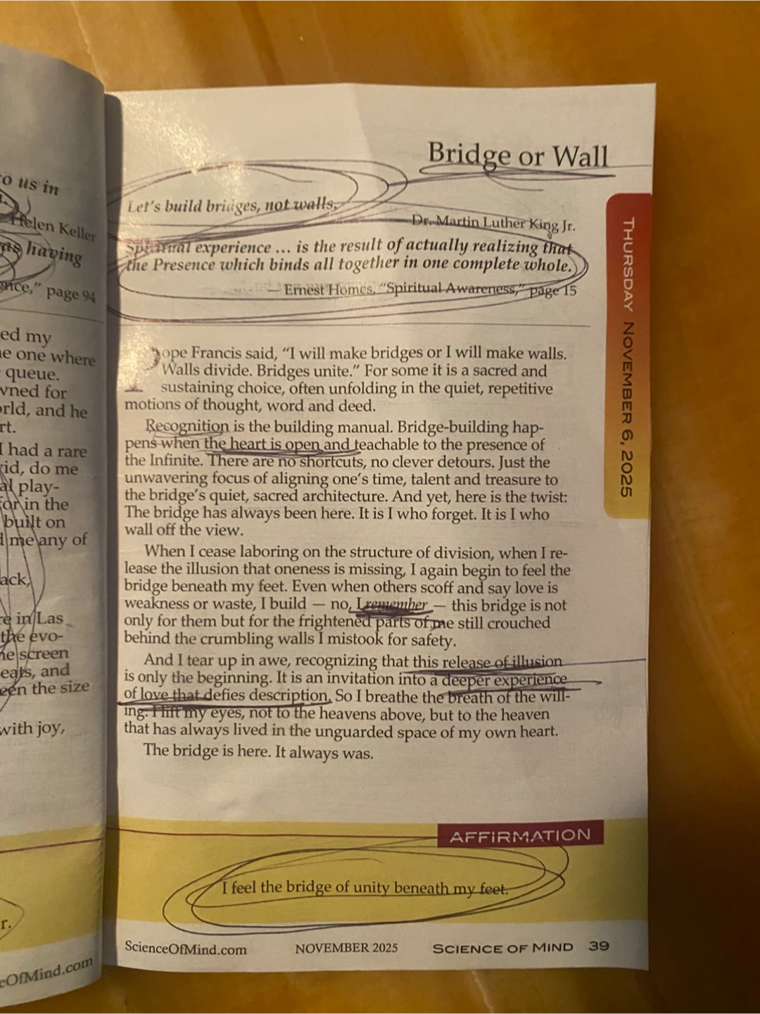 Not Scientology Science of Mind Magazine November 2025 - photo 5