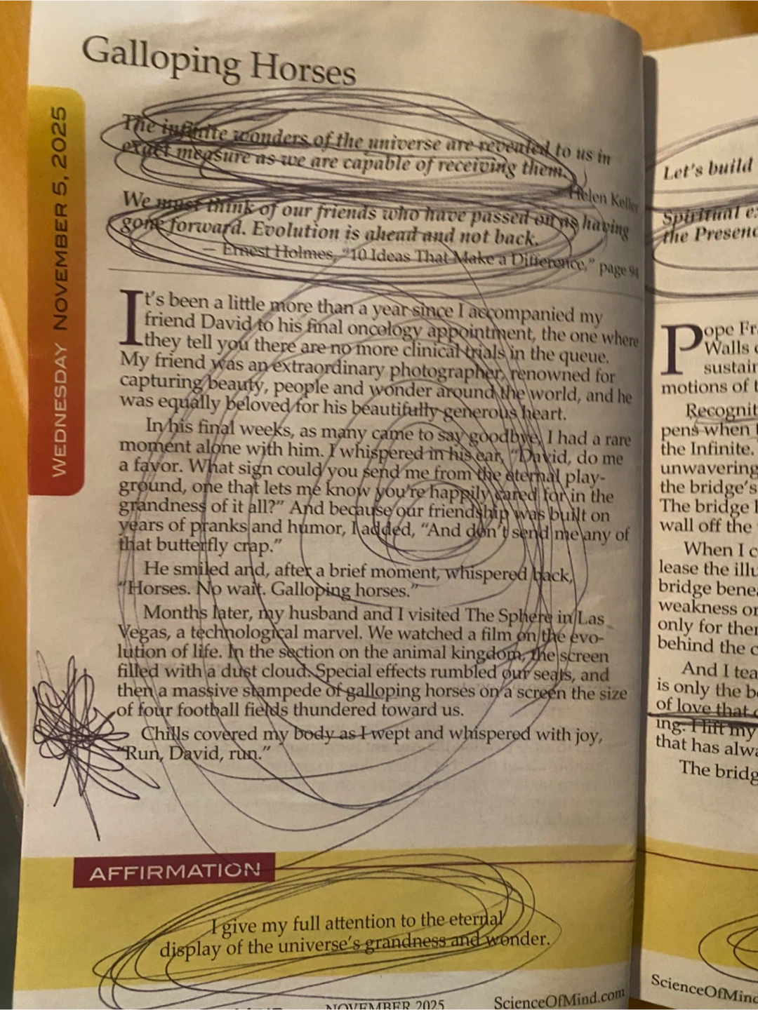 Not Scientology Science of Mind Magazine November 2025 - photo 4