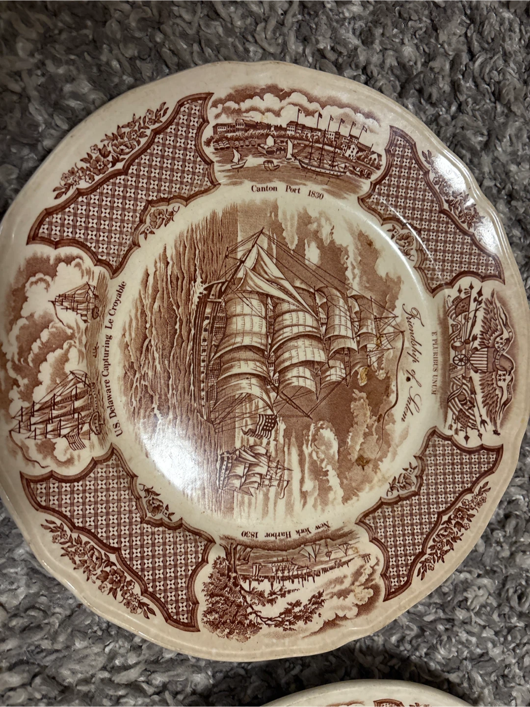 Fair Winds Plate - Alfred Meakin Staffordshire England - photo 3