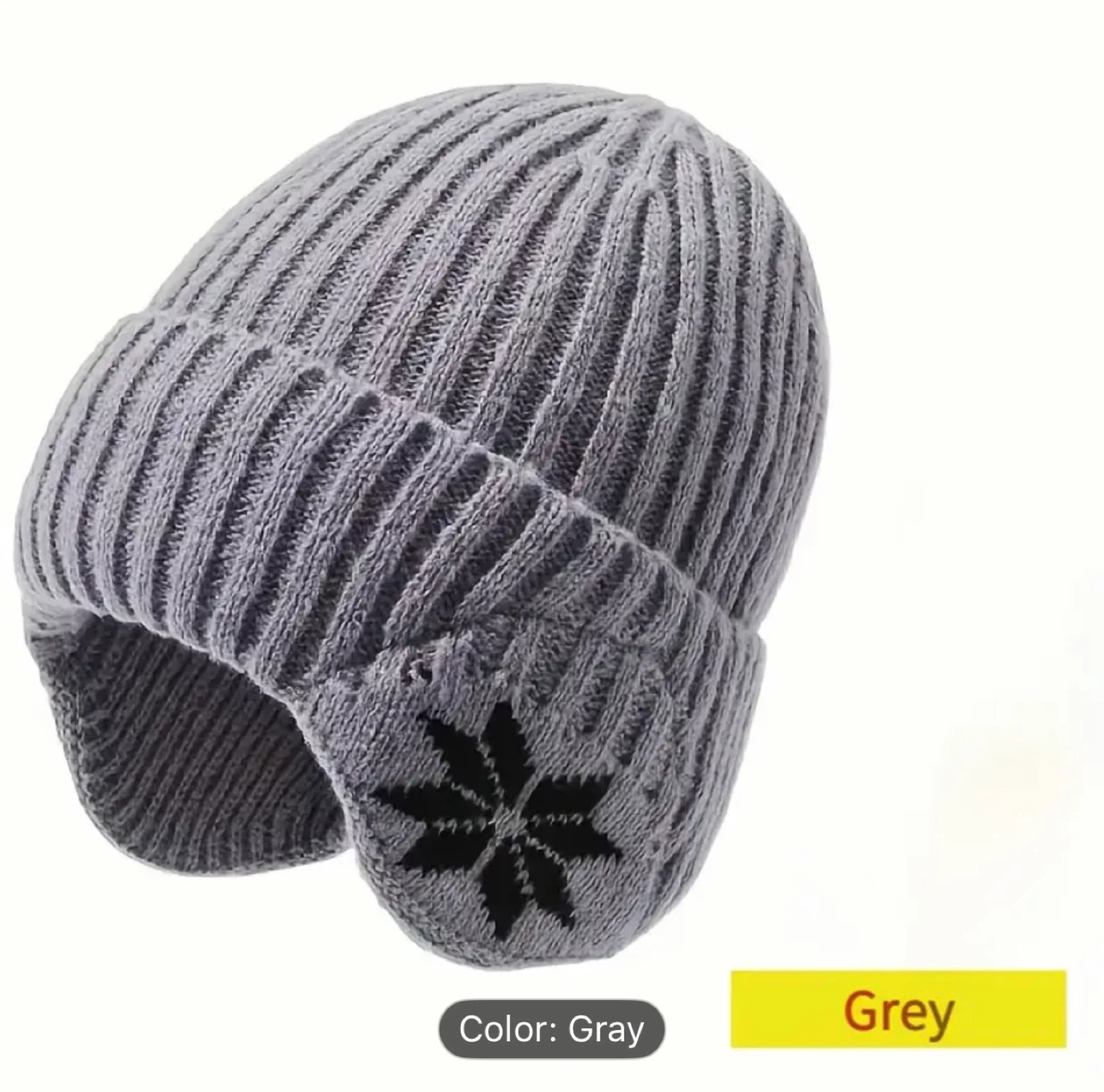 Unisex Winter Beanie Hat with Ear Flaps - photo 2