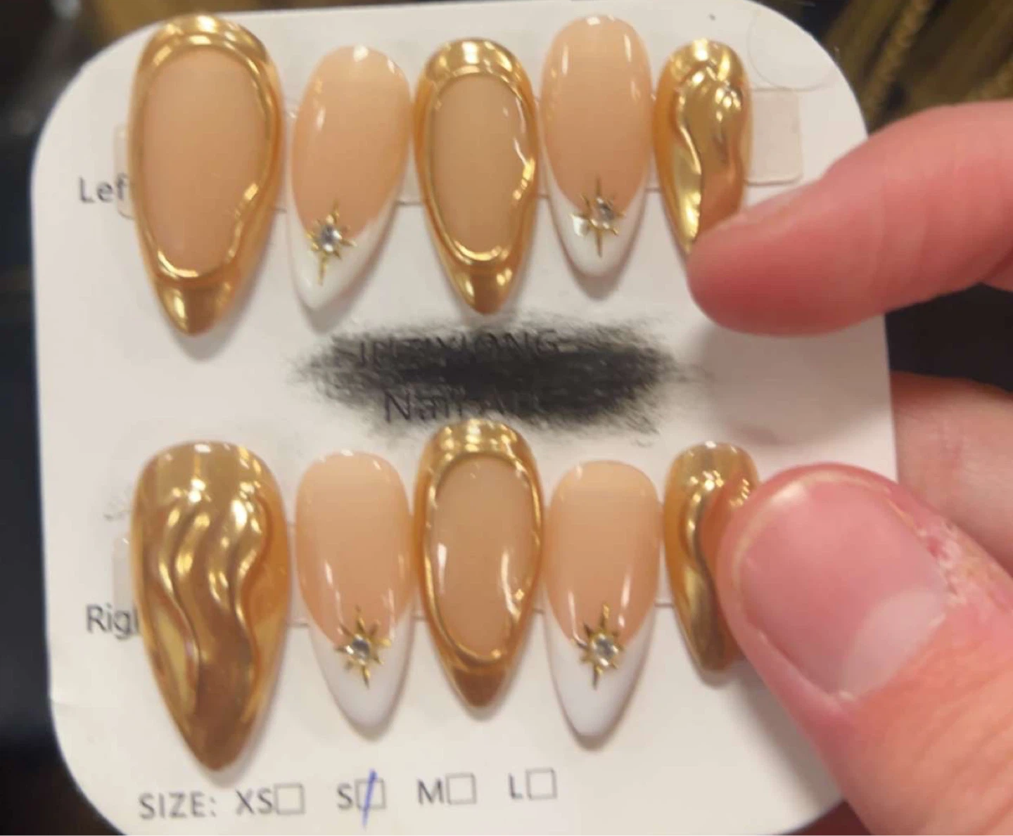 Hand made press on nails $30