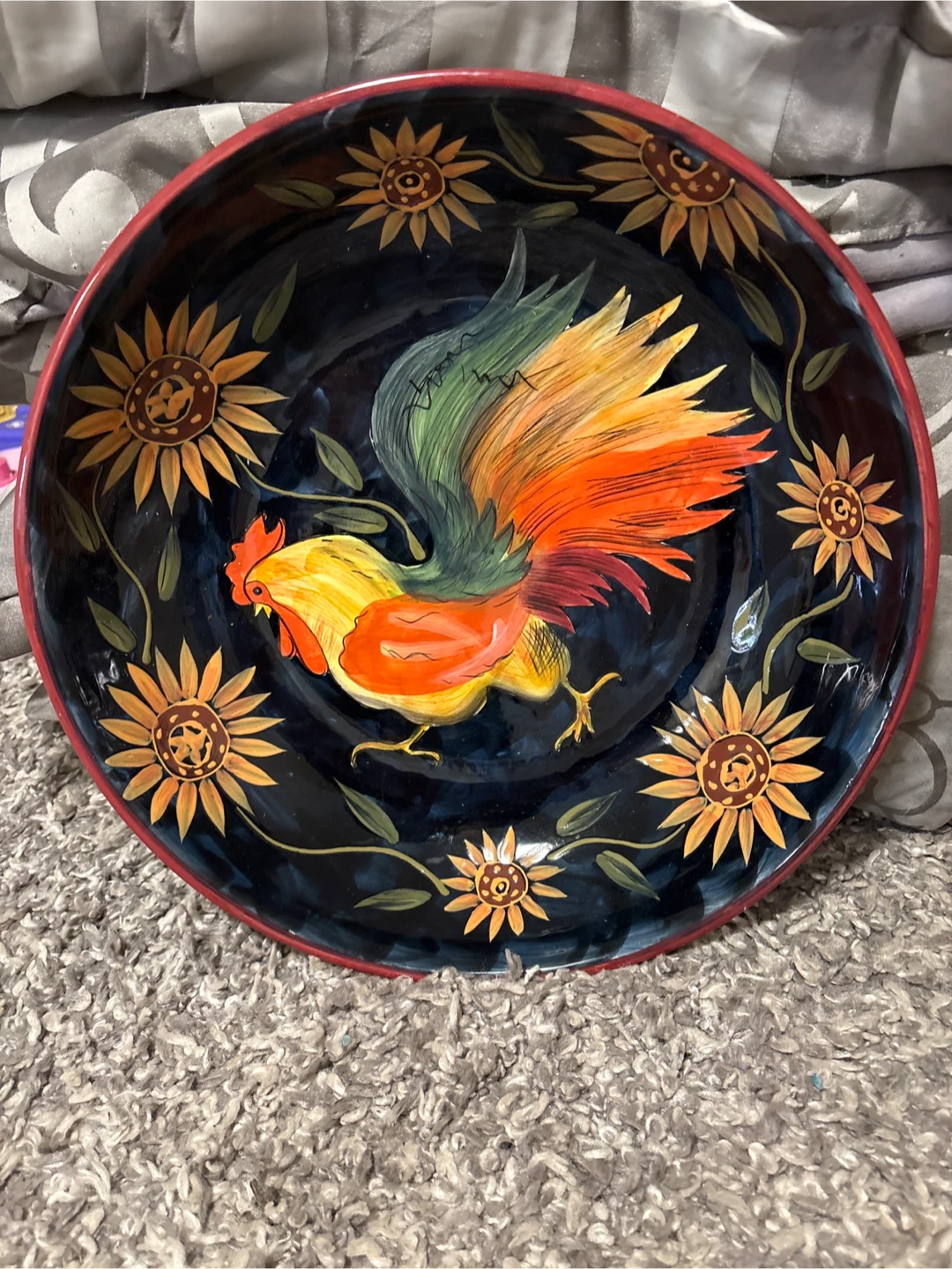 Certified International Susan Winget Rooster Bowl - photo 4