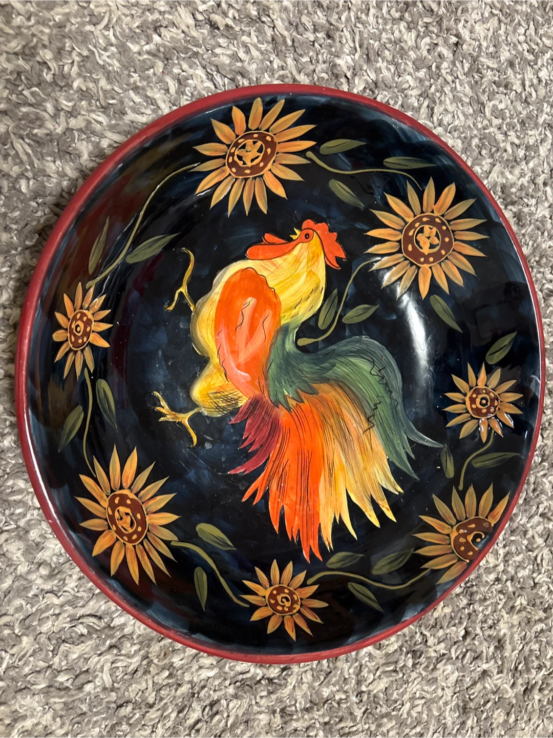Certified International Susan Winget Rooster Bowl - photo 2