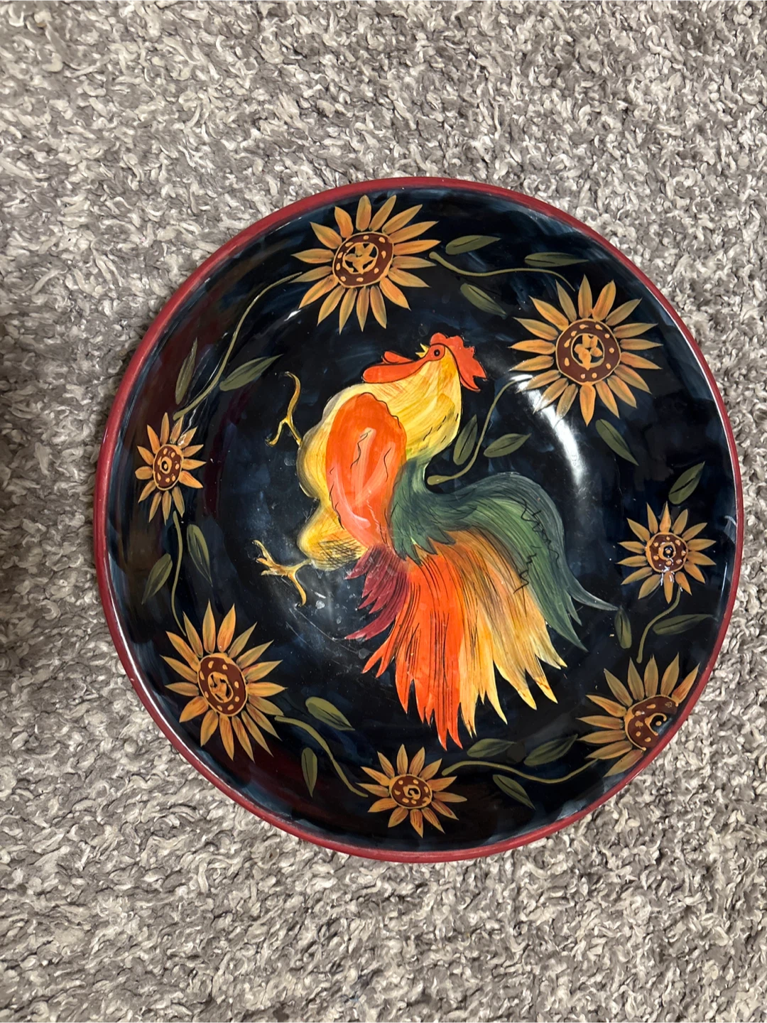 Certified International Susan Winget Rooster Bowl