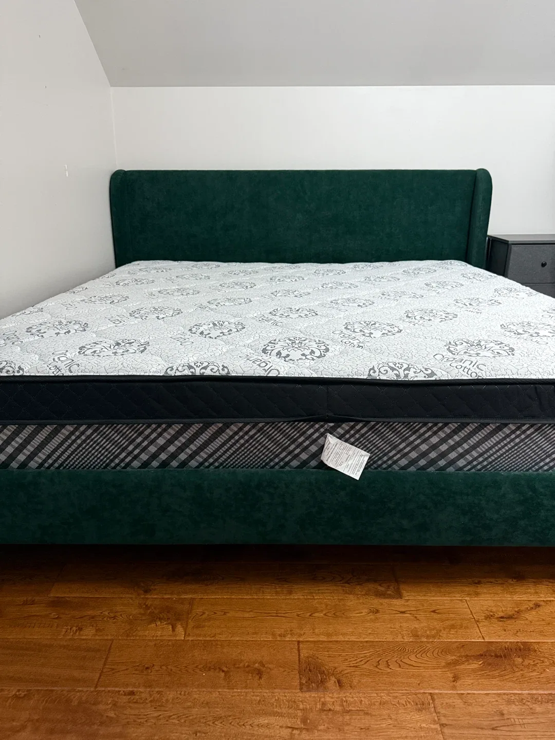 King Size Green Velvet Headboard