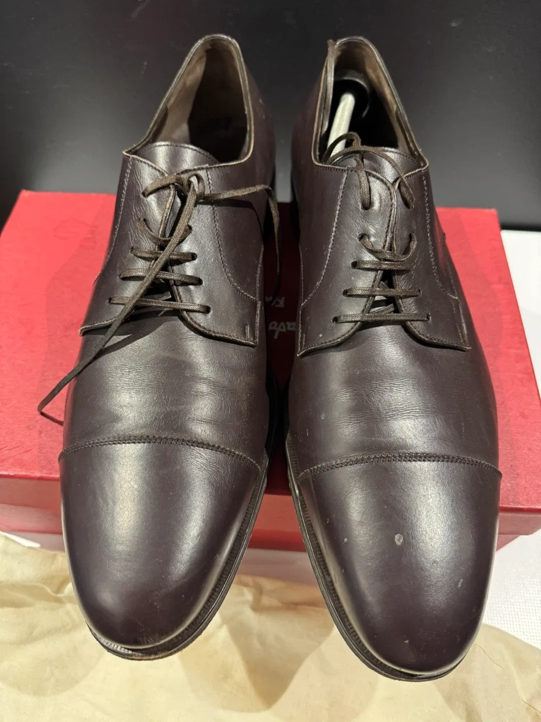 Salvatore Ferragamo Leather Dress Shoes - Size 12 EE image indicator(2)