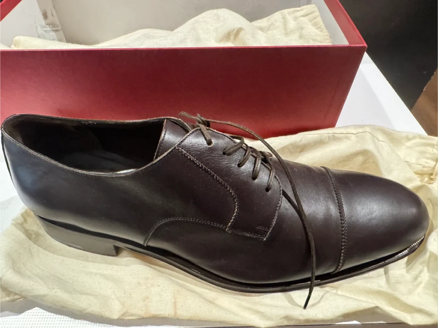 Salvatore Ferragamo Leather Dress Shoes - Size 12 EE image indicator(3)