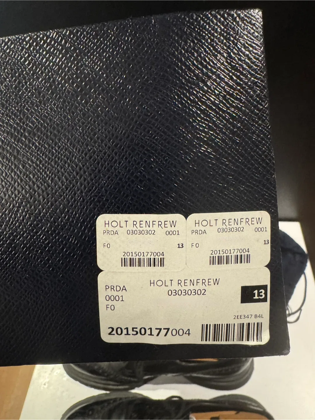 Prada Calzature Uomo Black Leather Shoes - Size 13 image indicator(5)