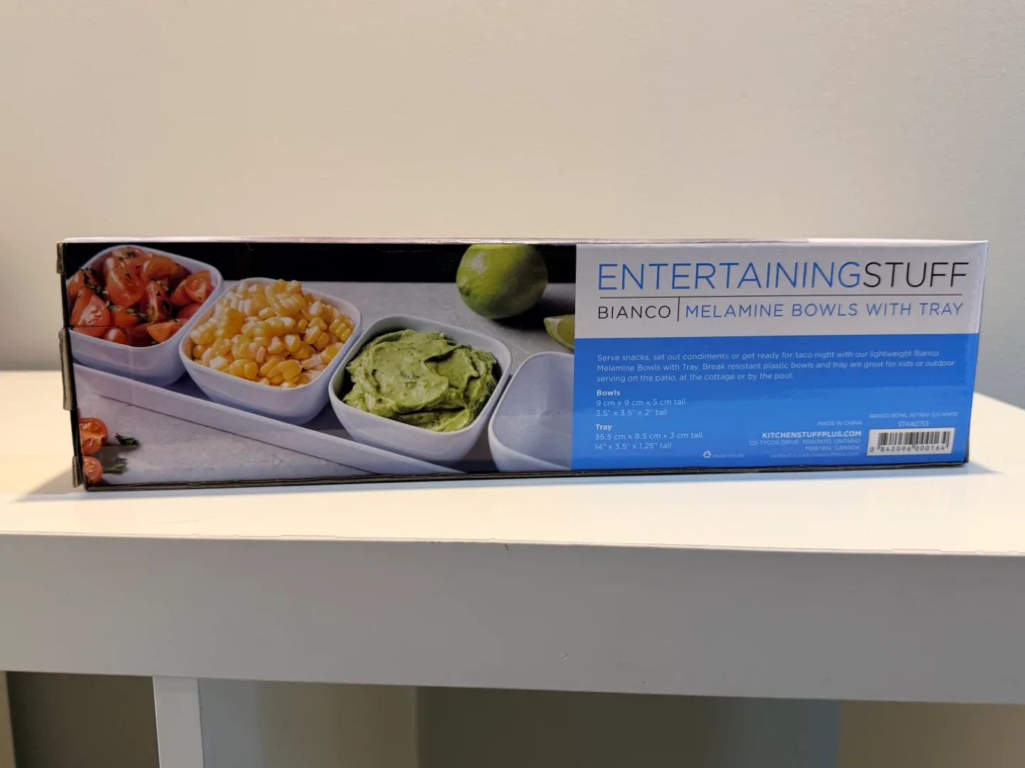 Holiday Gift-Entertaining Stuff Bianco Melamine Bowls with Tray image indicator(5)