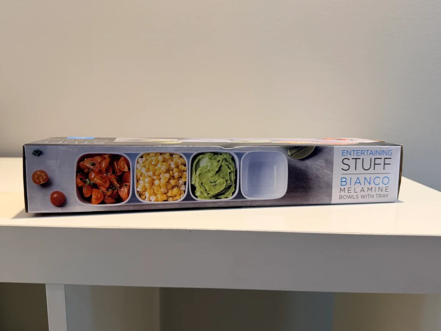 Holiday Gift-Entertaining Stuff Bianco Melamine Bowls with Tray image indicator(4)