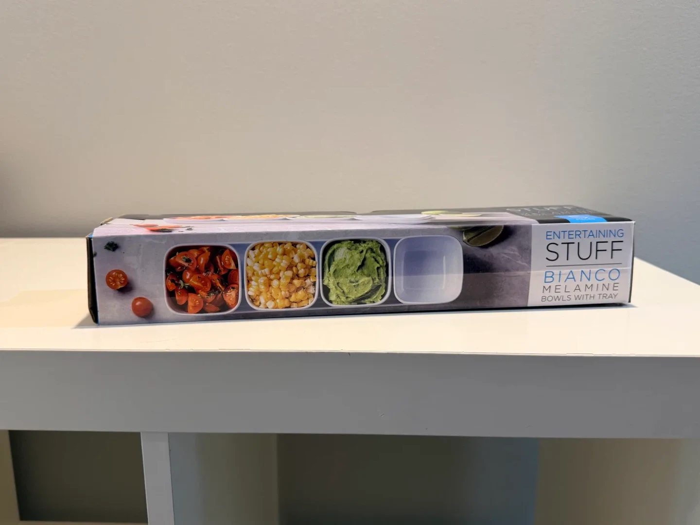 Holiday Gift-Entertaining Stuff Bianco Melamine Bowls with Tray image indicator(2)