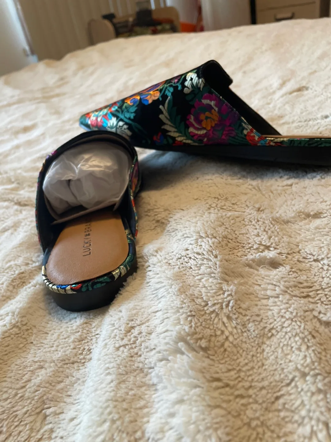 Lucky Brand Floral Print Pointed Mules - Size 9M image indicator(3)