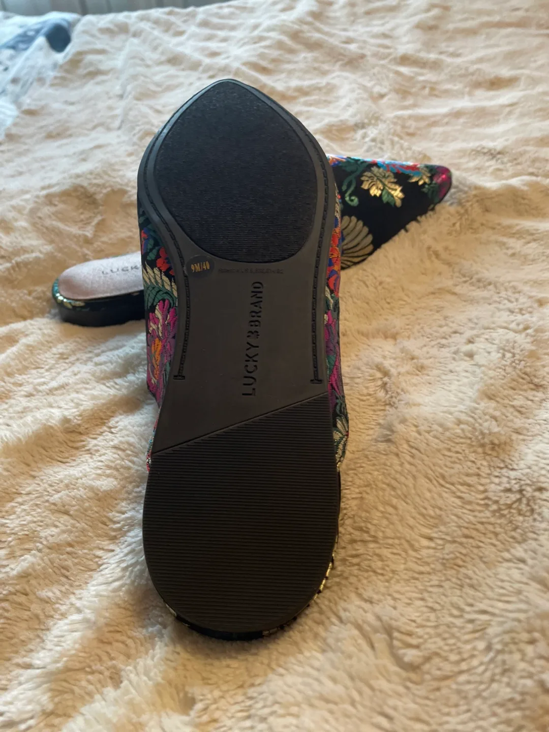 Lucky Brand Floral Print Pointed Mules - Size 9M image indicator(4)