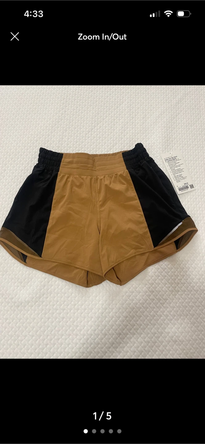 Lululemon Hotty Hot High Rise Colorblock short NWT 6