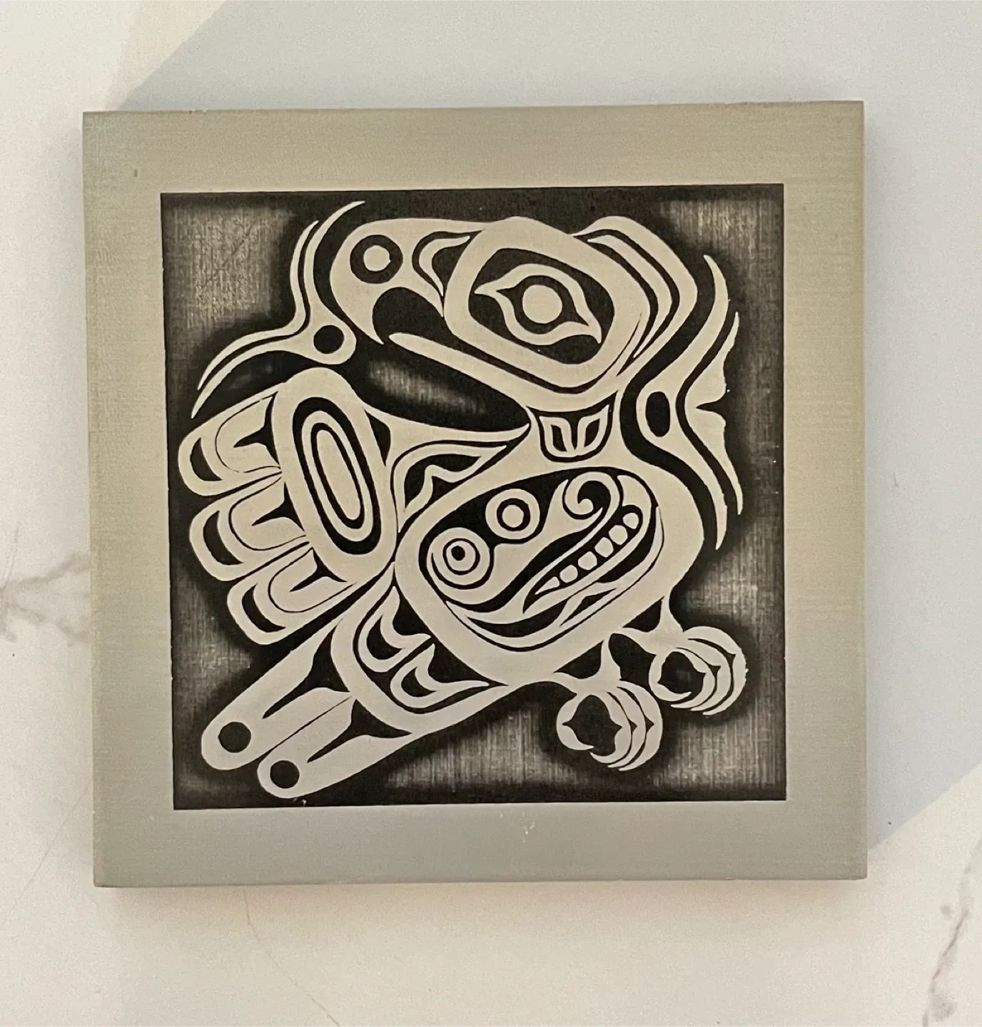 Vintage First Nations THUNDERBIRD Aluminum Wall Plaque image indicator(2)