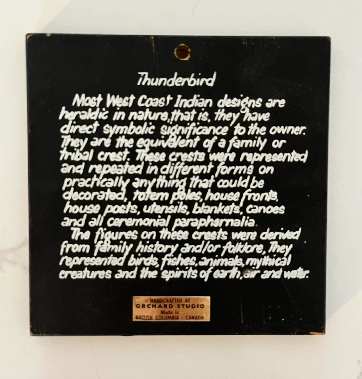 Vintage First Nations THUNDERBIRD Aluminum Wall Plaque image indicator(6)