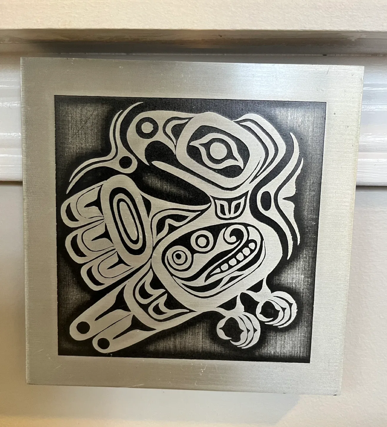 Vintage First Nations THUNDERBIRD Aluminum Wall Plaque image indicator(4)
