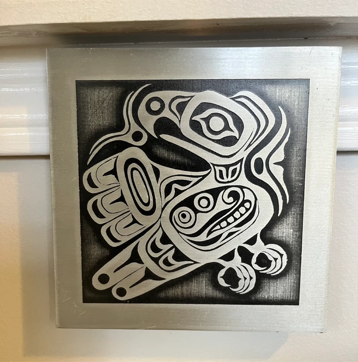 Vintage First Nations THUNDERBIRD Aluminum Wall Plaque image indicator(3)