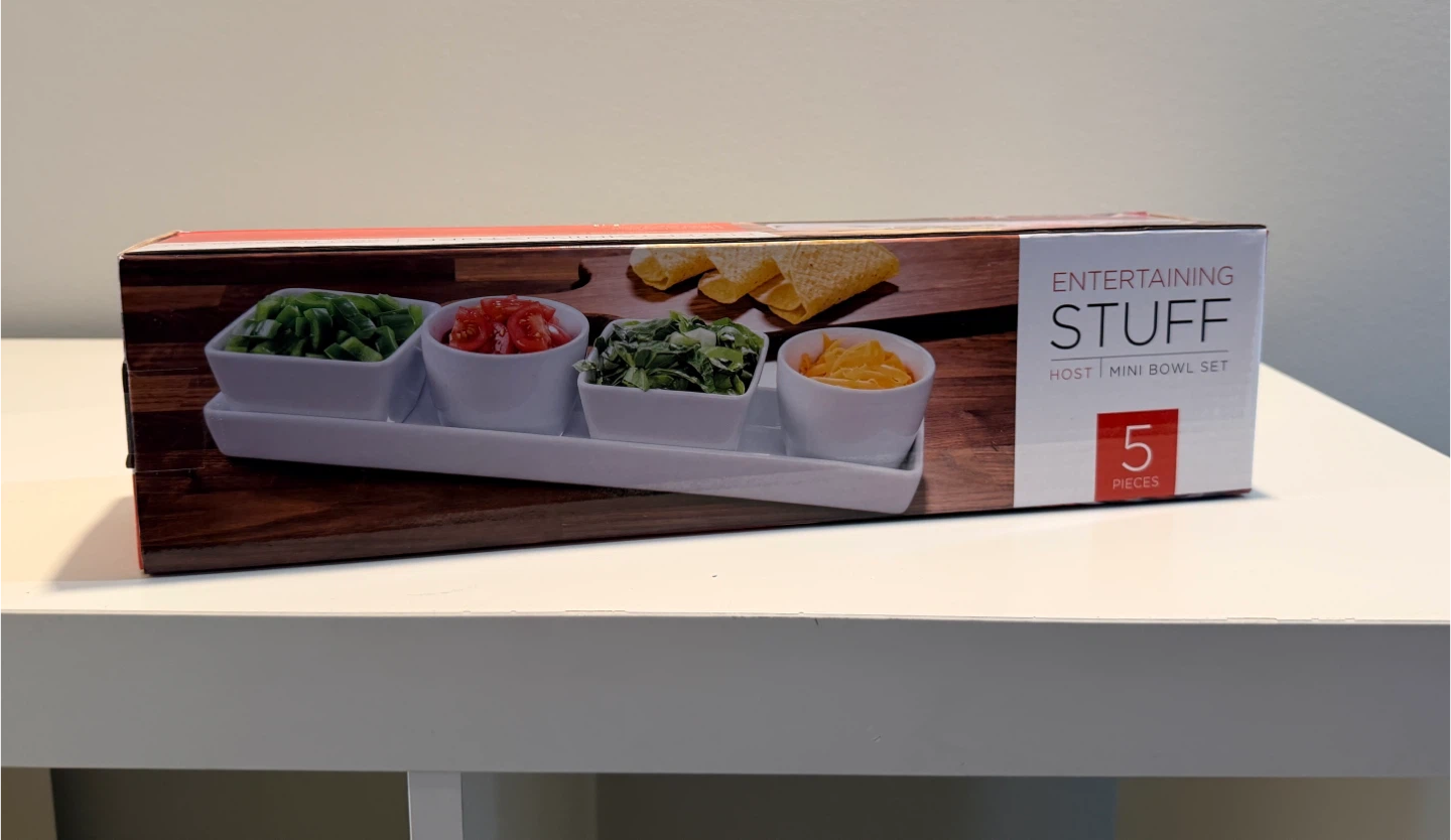 Holiday Gift-Entertaining Stuff Host Mini Bowl Set - New