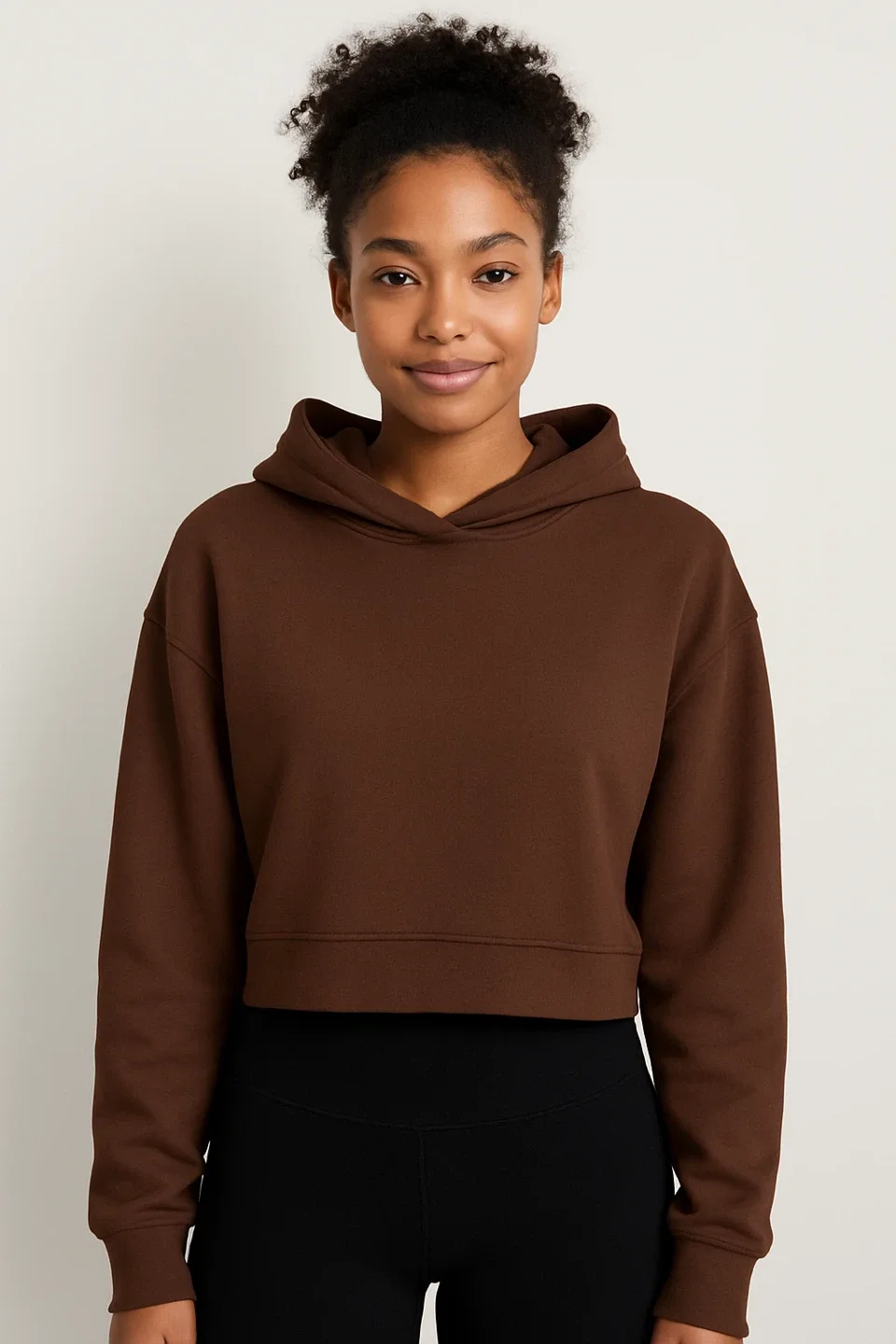 Old Navy Brown Cropped Hoodie - Size XS
