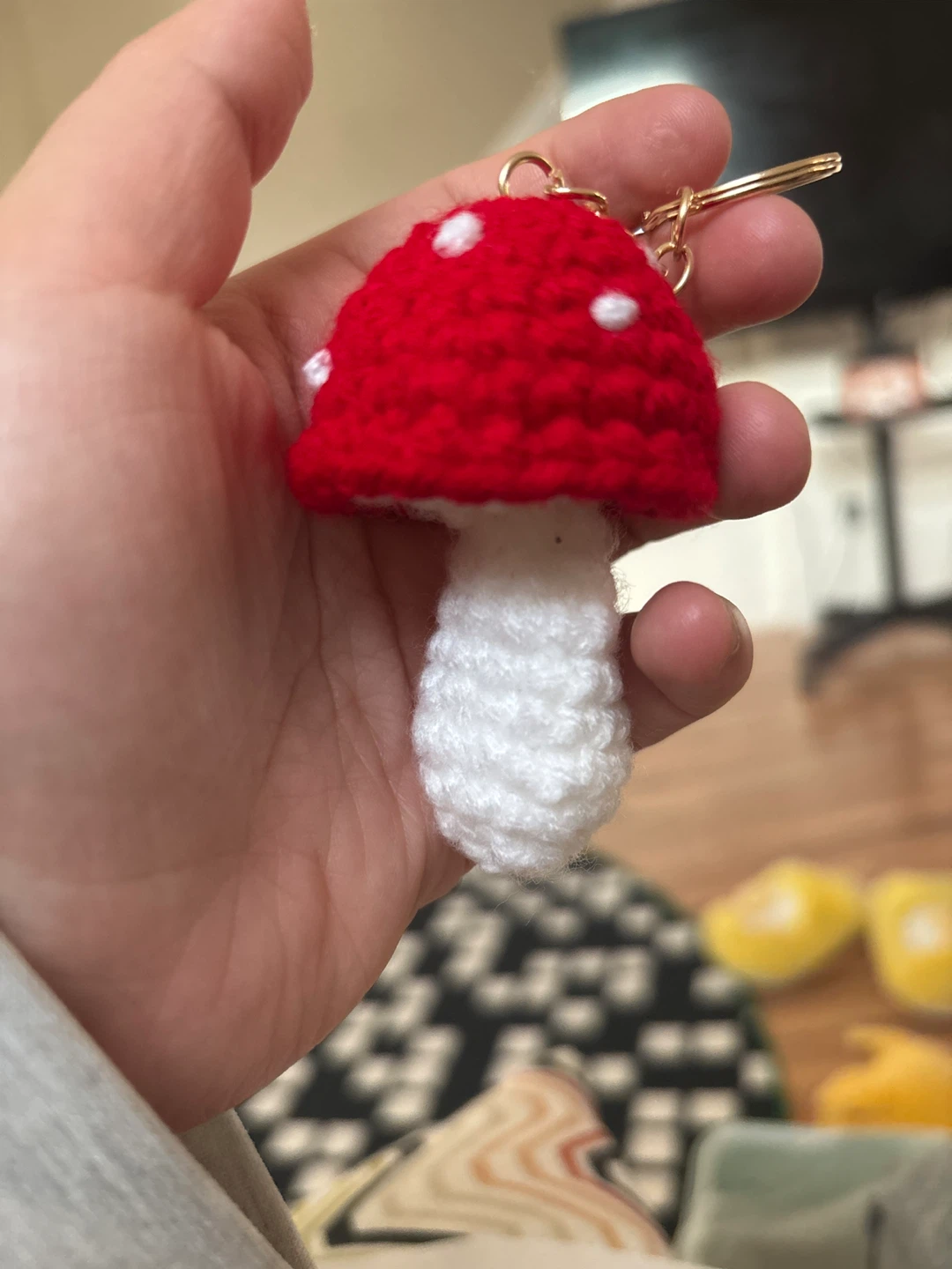 Handmade Crochet Mushroom Keychains - photo 5