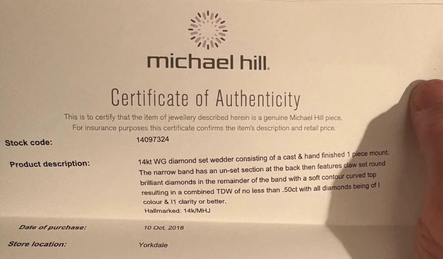 Michael Hill 18K  WG Diamond Wedding Set image indicator(5)