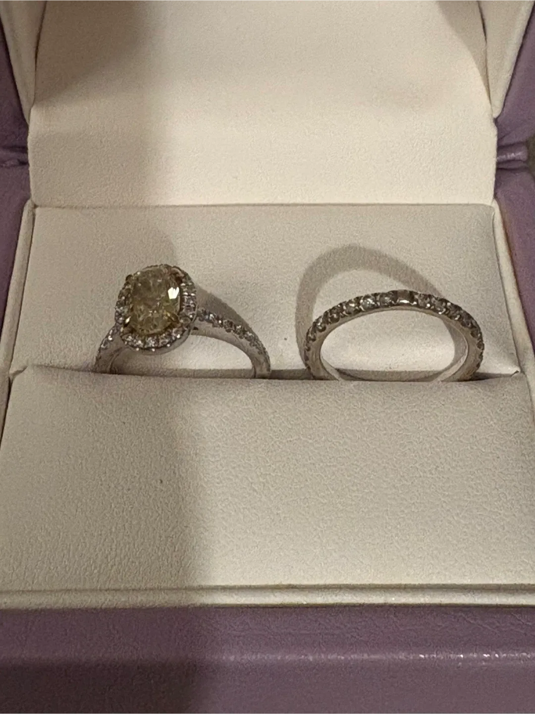 Michael Hill 18K  WG Diamond Wedding Set