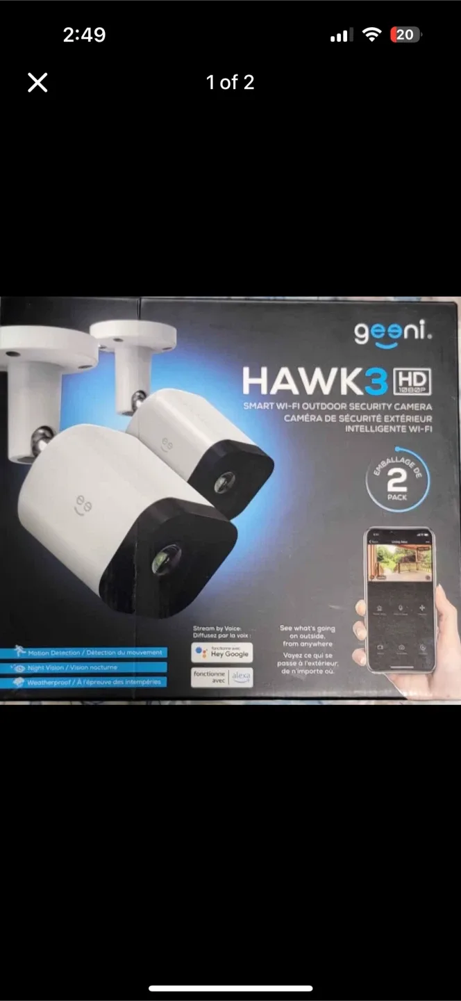 Geeni Hawk 3 HD Outdoor Security Camera (2-Pack)