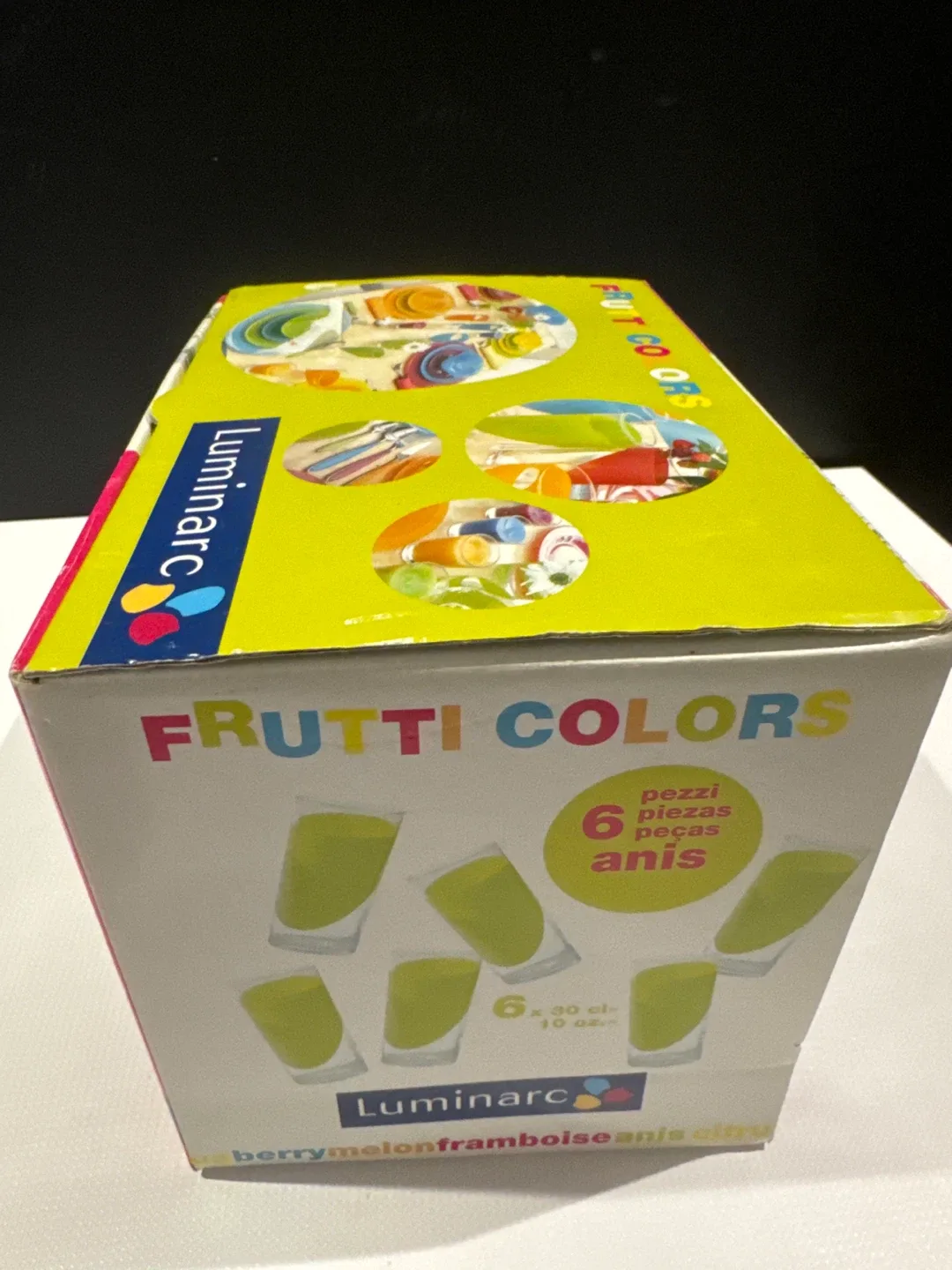 Luminarc Frutti Colors 6-Piece Anis Shot Glass Set image indicator(2)