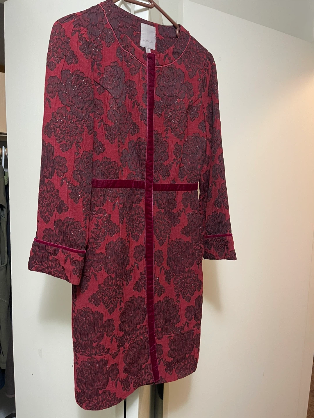 Moiselle Red Floral Pattern Dress