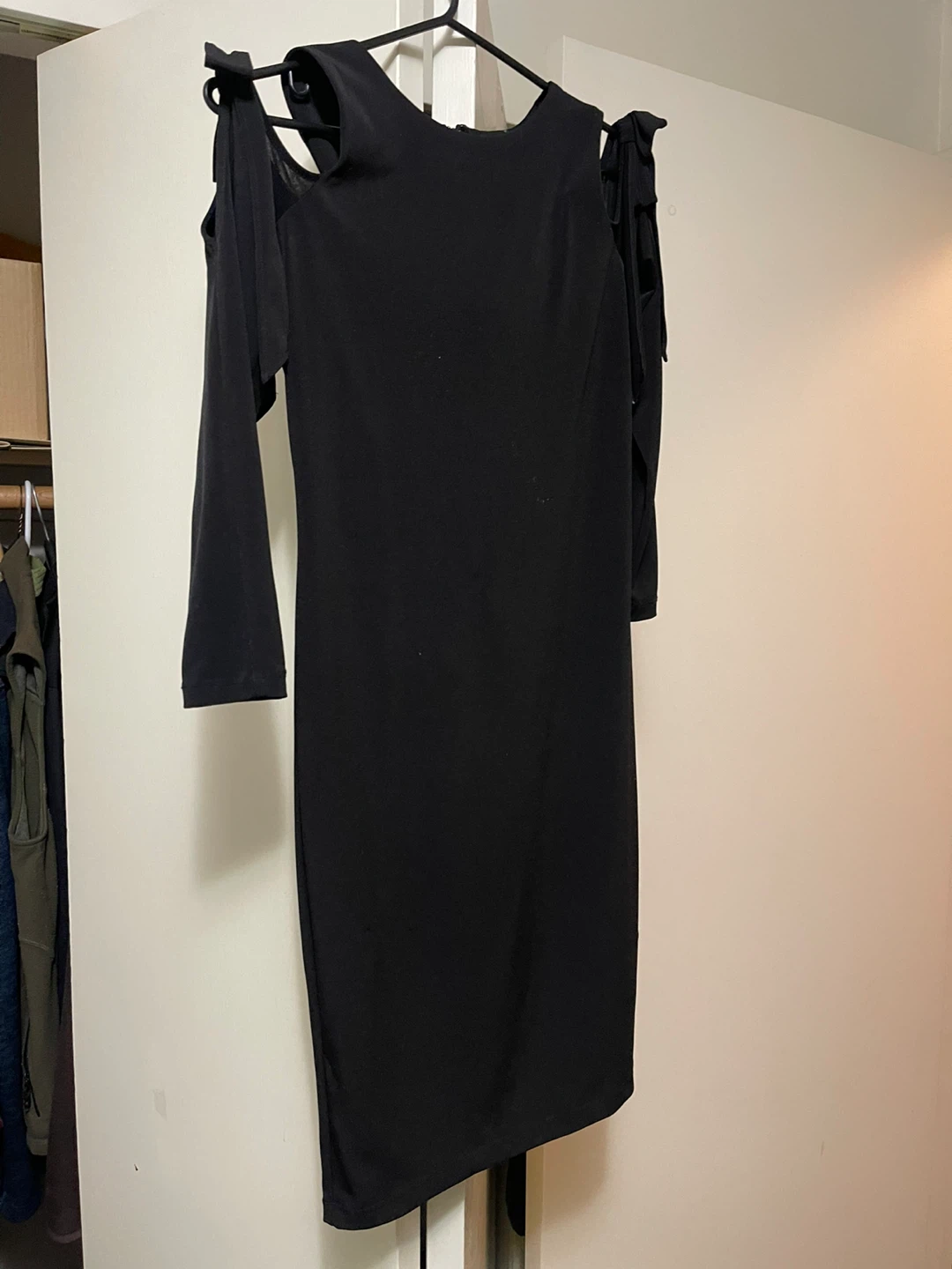 Calvin Klein Black Dress with Shoulder Ties - photo 2