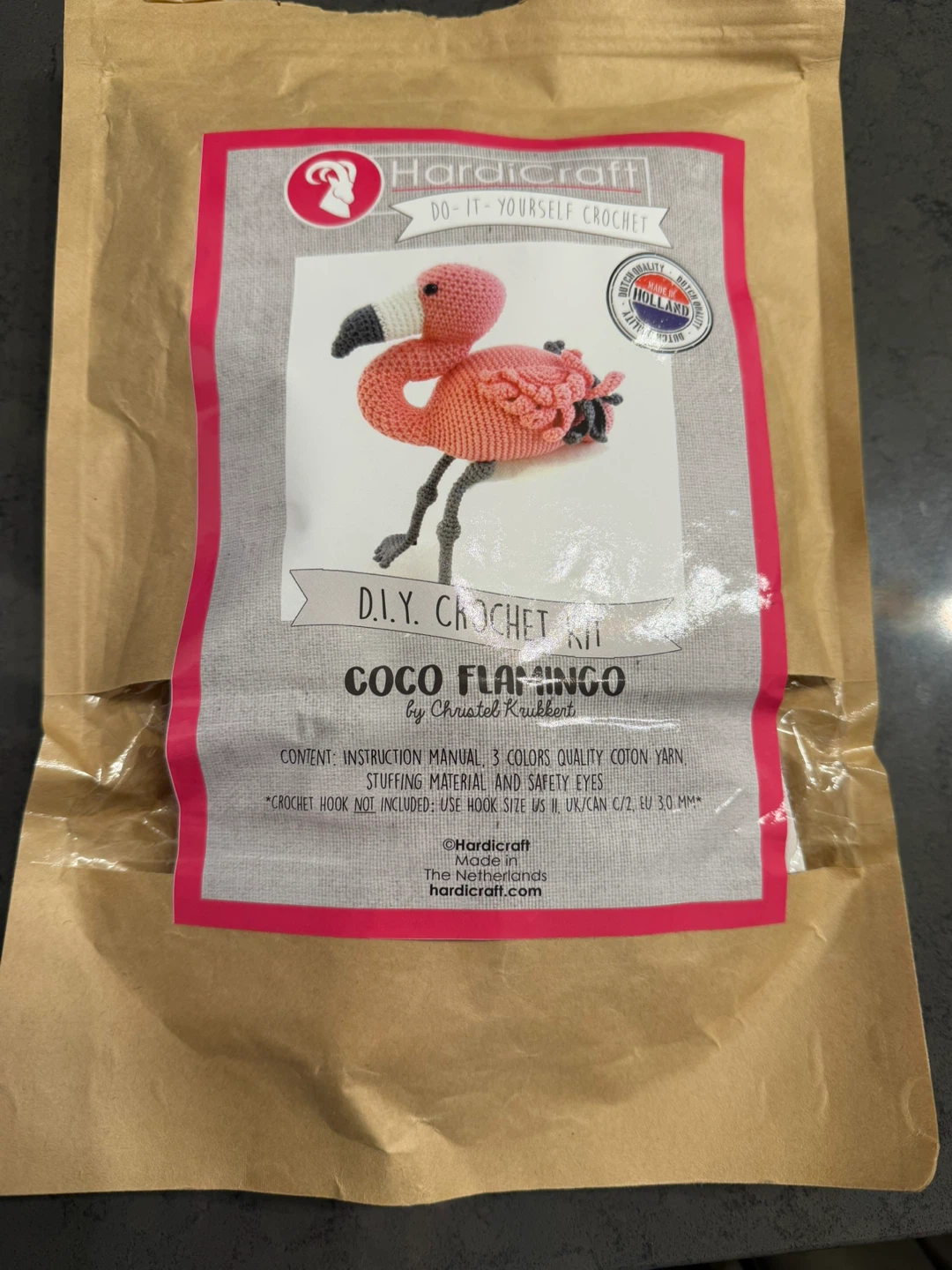 Hardicraft Coco Flamingo DIY Crochet Kit