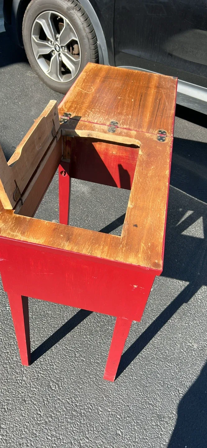 Red Wooden Sewing Table image indicator(3)