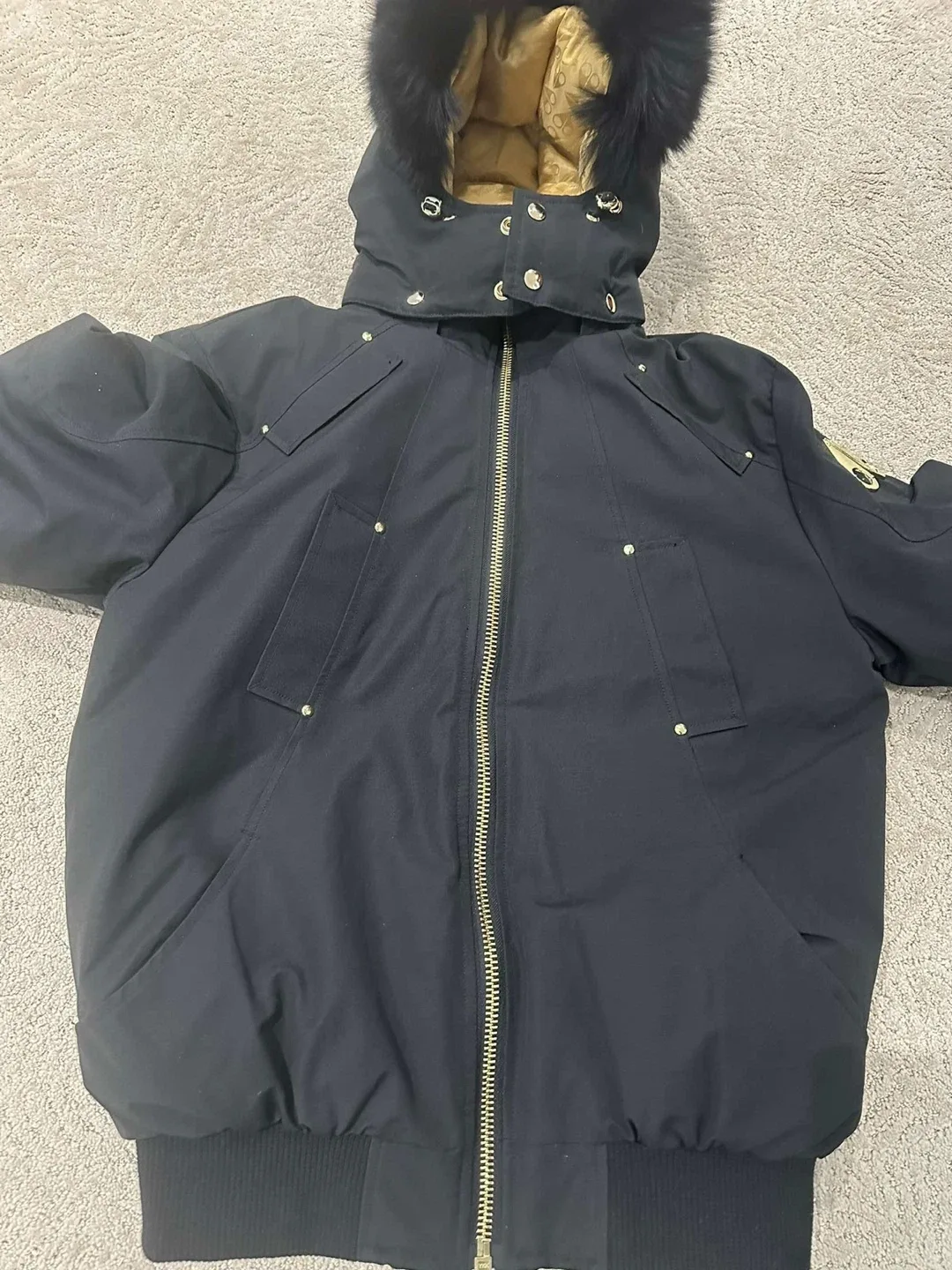 Moose Knuckles Black Bomber Jacket image indicator(2)