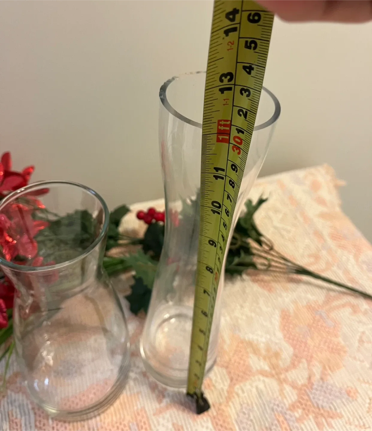 Two Clear Glass Vases image indicator(2)