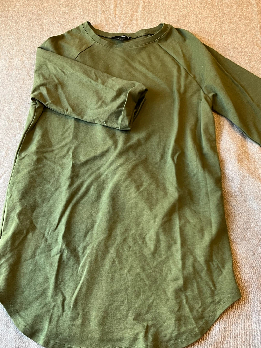 Forever 21 Green Long Sleeve Dress