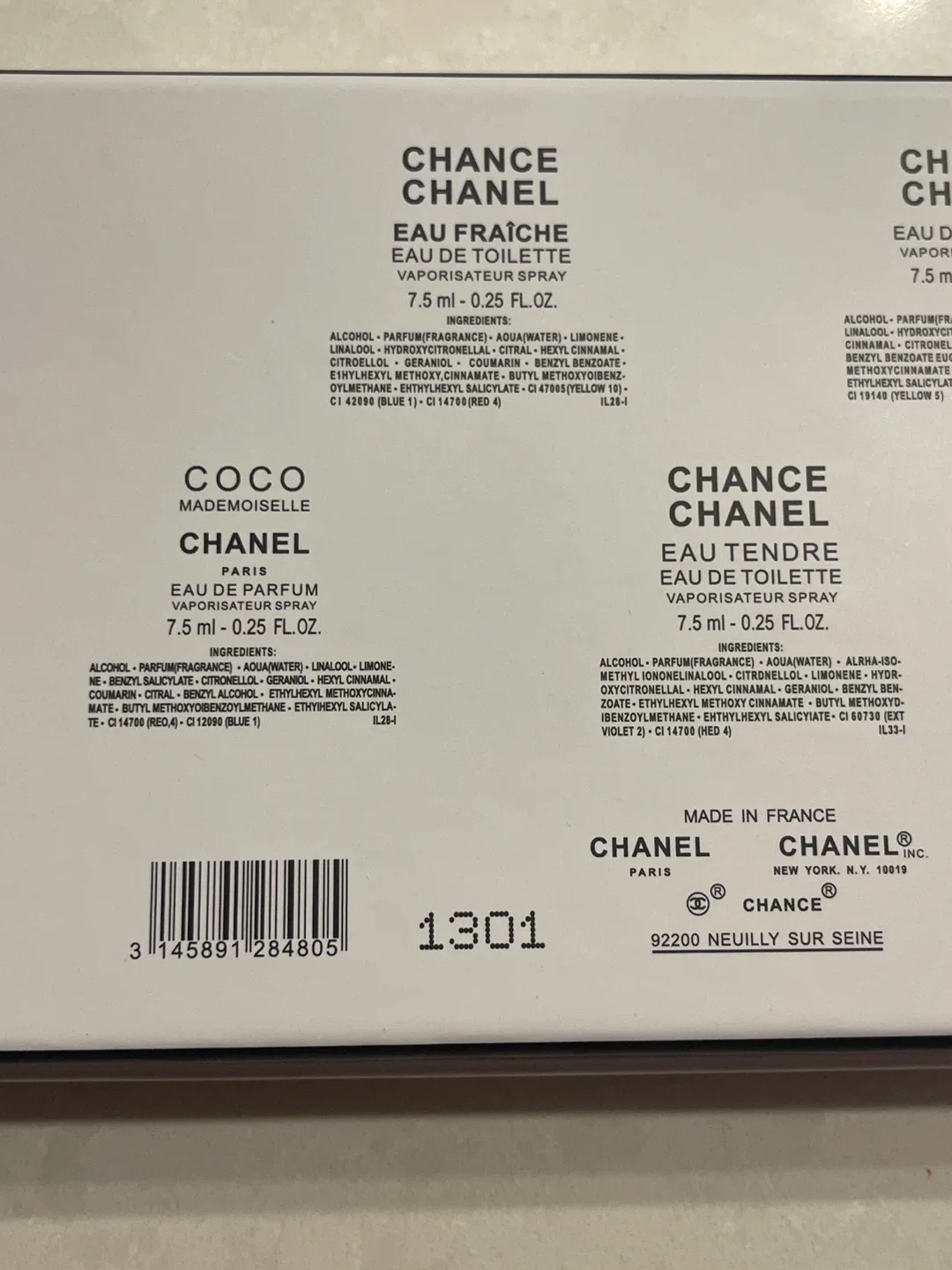Chanel Miniature Perfume Set - N°5, Chance, Coco, Eau Tendre image indicator(7)