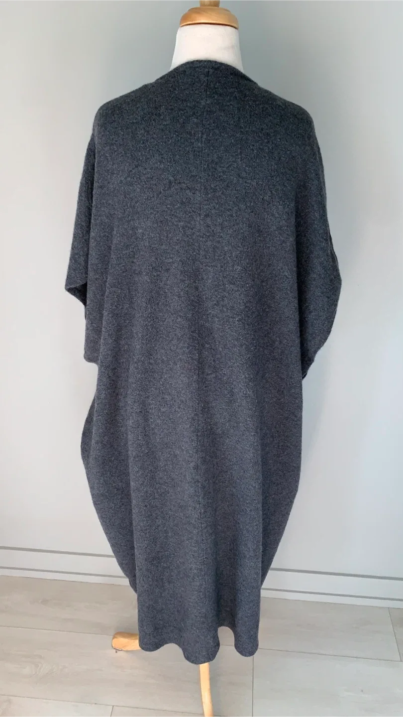 Zara Grey Soft Wool like Cardigan Oversized L image indicator(4)